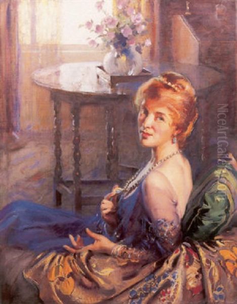 Portrait Of A Lady In Blue - view 1