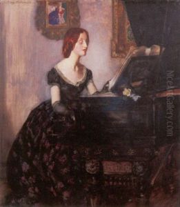 Portrait Of The Artist's First Wife, Mary Hunter by John Young Hunter