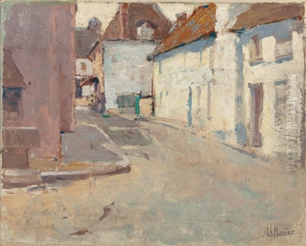 Afternoon Shadows On A Quiet Street, France - view 1