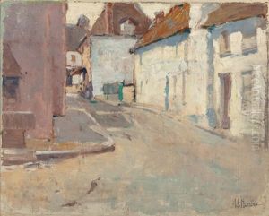 Afternoon Shadows On A Quiet Street, France by Lizbeth Clifton Hunter