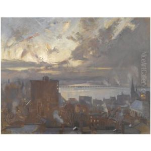 Down Beacon Hill From Tudor Penthouse, Boston by Mary Ethel Young Hunter