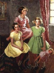 Portrait Group - Sisters by Mary Ethel Young Hunter