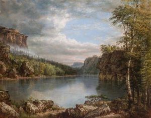Landscape, Lake Mohonk", 1899 by Daniel Huntington