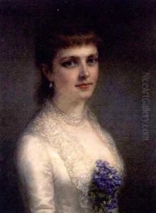 Portrait Of A Lady In A White Dress (emily Astor ?)