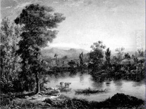 Sunset River Landscape Sunset River Landscape