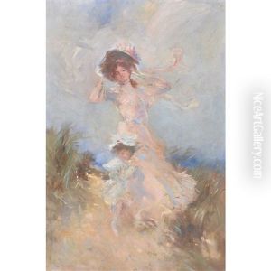 On The Downs by Hal (Henry William Lowe) Hurst