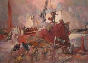 Dock Workers by Hal (Henry William Lowe) Hurst