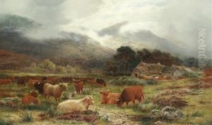 Highland Cattle At The Croft by Louis Bosworth Hurt