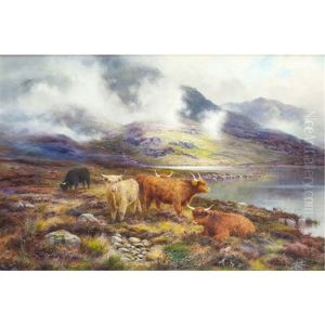 Highland Cattle By The Lochside Highland Cattle By The Lochside