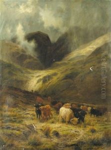 A Gleam Thro The Rain, A Ross-shire Glen by Louis Bosworth Hurt