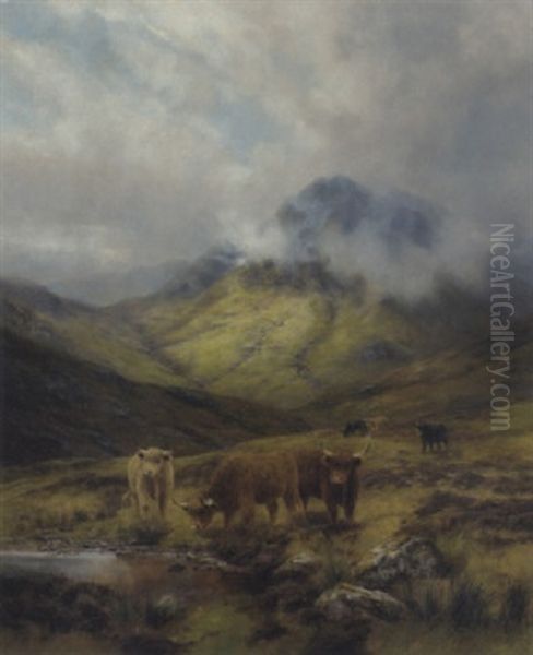 Cattle Grazing In A Highland Landscape - view 1