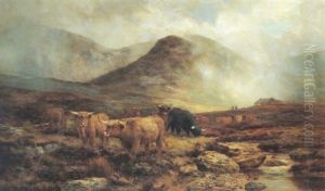 Crossing A Skye Moorland: Showers On The Hills by Louis Bosworth Hurt