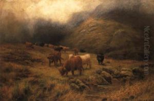 Highland Cattle, Argyleshire by Louis Bosworth Hurt
