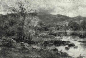 The Llugwy Valley, Near Cyfury Falls by Louis Bosworth Hurt