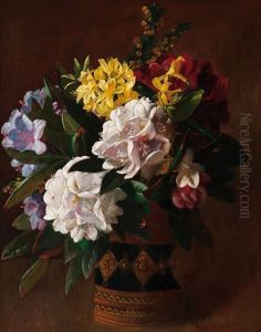 Vase With Rhododendrons