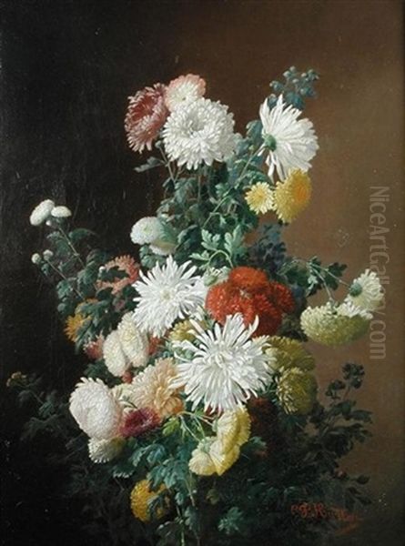 Still Life Of Chrysanthemums - view 1