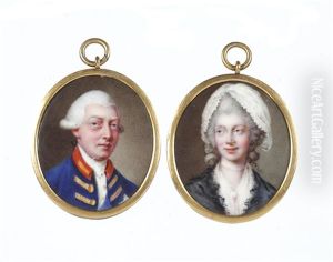 A Pair Of Miniatures Portraying George Iii (1738-1820), King Of Great Britain And Ireland (1760-1801), Later King Of The United Kingdom (1801-1820) And Charlotte Of Mecklenburg-strelitz (1744-1818), Queen Of Great Britain And Ireland (1761-1801)(pair) by Johann Heinrich von Hurter