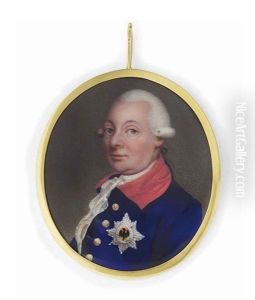 Charles Frederick, 1st Grand-duke Of Baden When Margrave Of Baden-durlach, In Blue Coat With Brass Buttons, Red Collar, White Lace Cravat