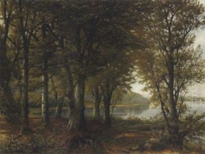Sonniger Wald by Heinrich A. Hueser