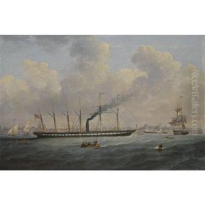 The "s.s. Great Britain" Off Liverpool Flying The Atlantic Flag by Francis Hustwick