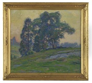 Trees At Sunset by Frank Townsend Hutchens