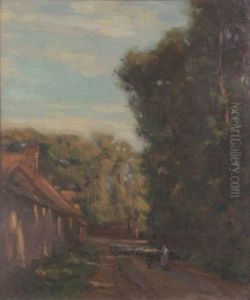 The Sheep Herder by Frank Townsend Hutchens