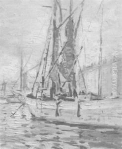Harbour Scene by Frank Townsend Hutchens