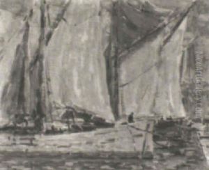 Boats At St. Tropez by Frank Townsend Hutchens