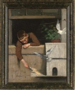 Feeding The Birds by Walter Hutcheson