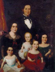 Portrait Of A Family In An Interior