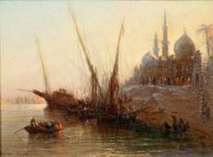 "bord Du Nil A Boulacpres De Cairo"