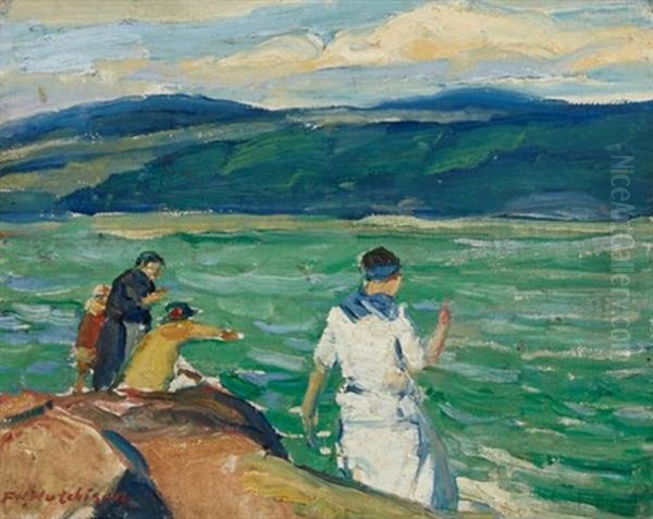 Fishing At Baie St. Paul - view 1