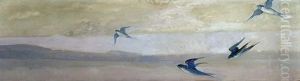 Swallows In A Dusky Haze