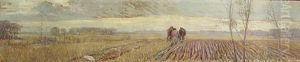 Tilling Autumn Fields by Frederick William Hutchison