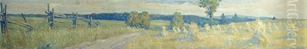 Haystacks & Split Rail Fence - view 1