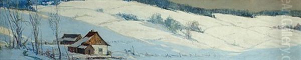 Rolling Fields In Winter Light - view 1