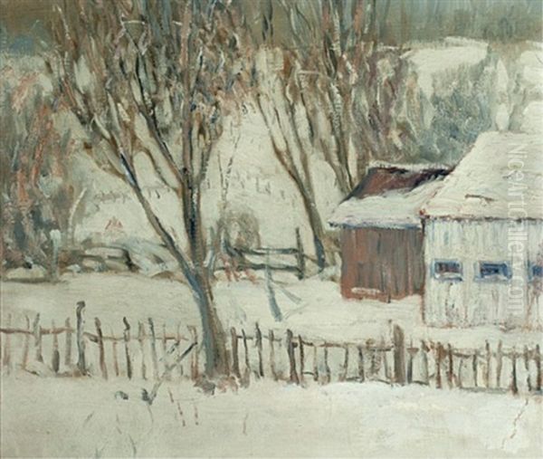 Barns In Winter - view 1