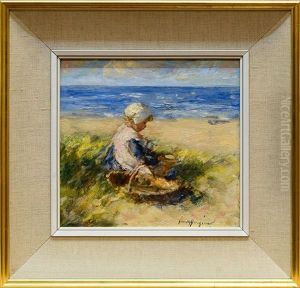 Gathering By The Shore by Robert Gemmell Hutchison