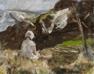 Drying Washing by Robert Gemmell Hutchison