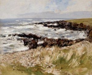 A Rocky Cove by Robert Gemmell Hutchison