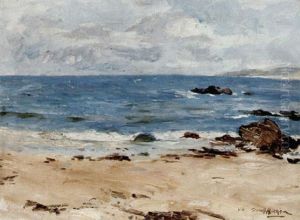 A Rocky Coastline by Robert Gemmell Hutchison