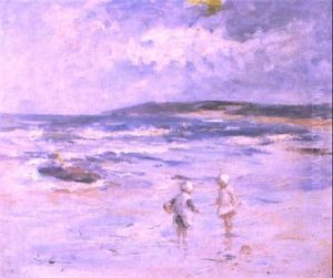 Children Paddling, Machrihanish Bay by Robert Gemmell Hutchison