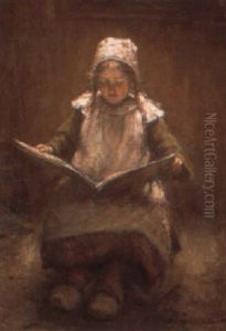 Dutch Girl Reading by Robert Gemmell Hutchison