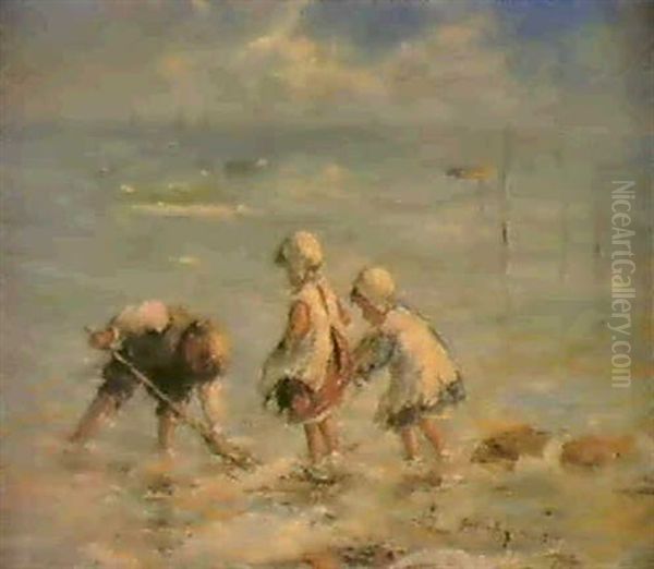 Children Shrimping - view 1