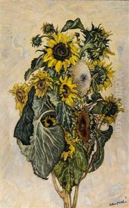 Sonnenblumen by Julius Huether