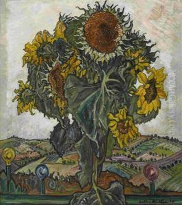Sonnenblumen by Julius Huether