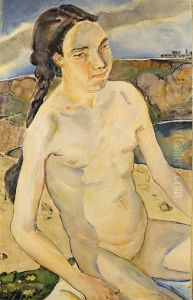 Nacktes Madchen by Julius Huether