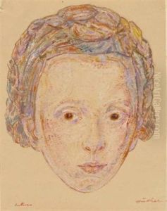 Portrait Einer Jungen Frau by Julius Huether