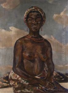 Sitzende Afrikanerin