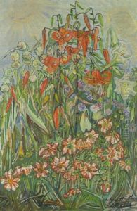 Blumenwiese Mit Lilien Blumenwiese Mit Lilien